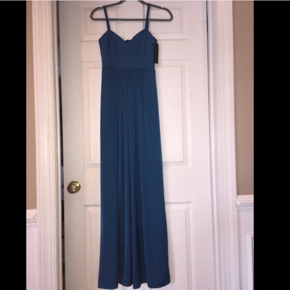 Blue Kyra Bustier Evening Gown